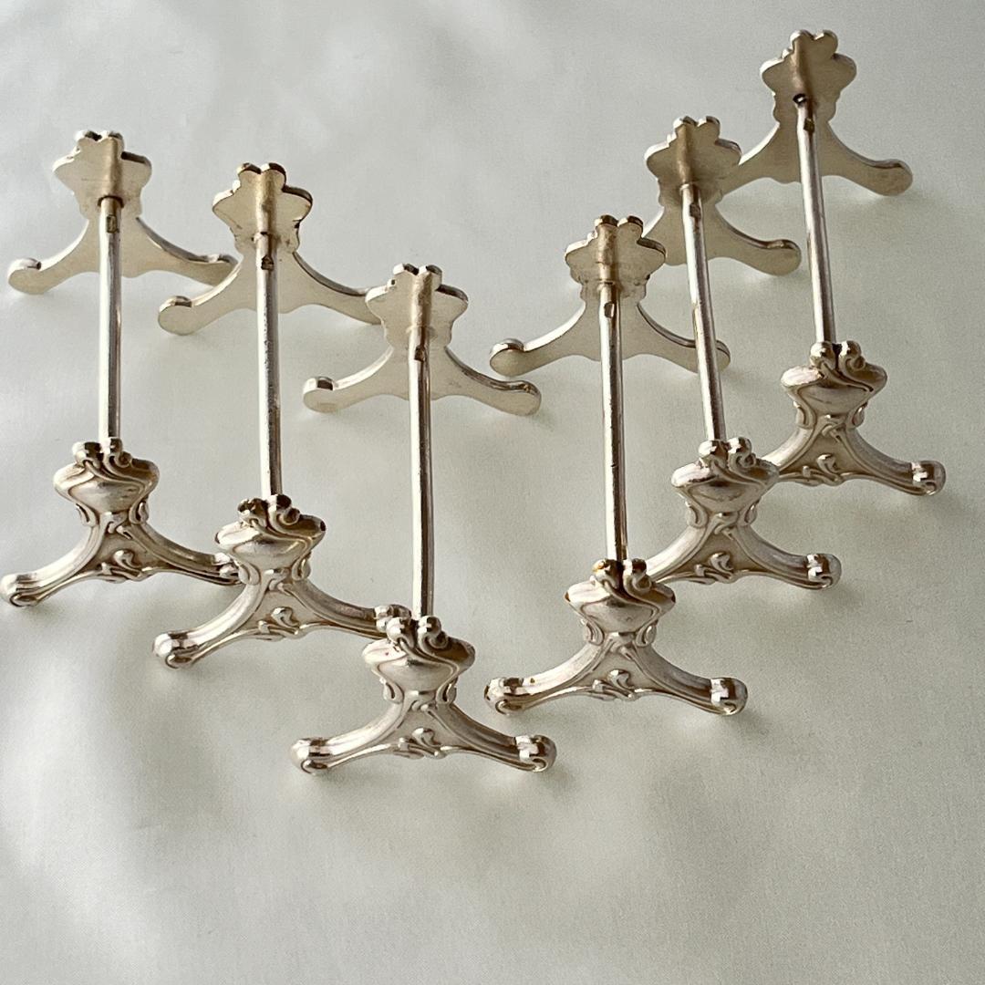 【仏蘭西】 アール・ヌーボーのナイフレスト 6個組 Art Nouveau