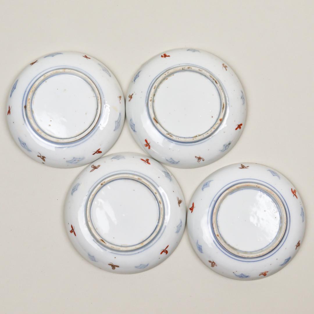 古伊万里 唐子文 4寸皿 4枚