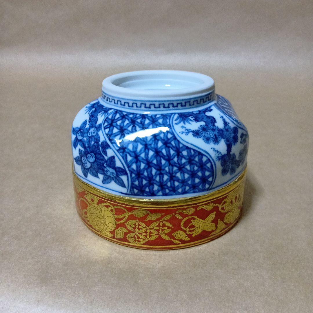 茶道具　金襴手祥瑞腰捻茶碗