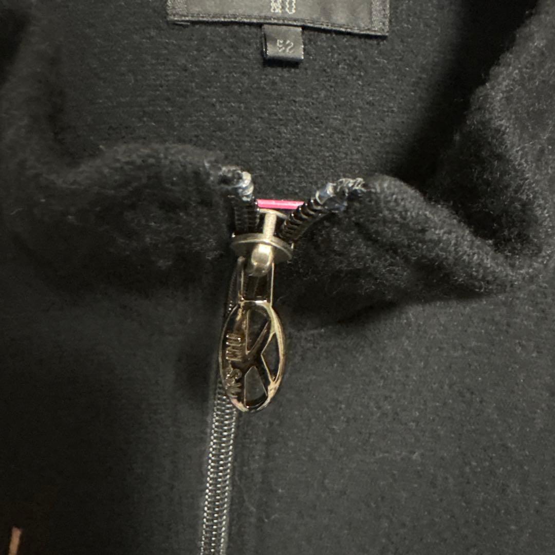 K’SMU ダブルジップアップニット　黒