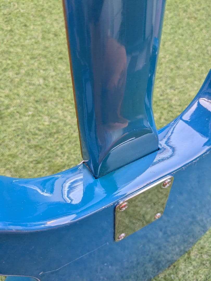 Maison TV YELLOW P90レスポールjrダブルカッタウェイ青ブルー