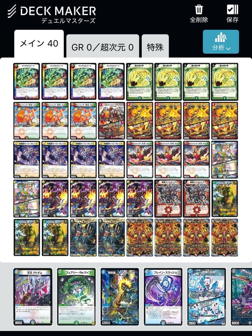 アーチーchで紹介　全国大会 最新リスト リースボルシャック　デュエマ　デッキ