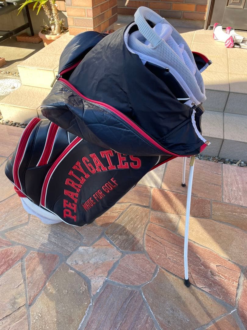 Pearl Gates キャディバッグ ネイビー・レッド