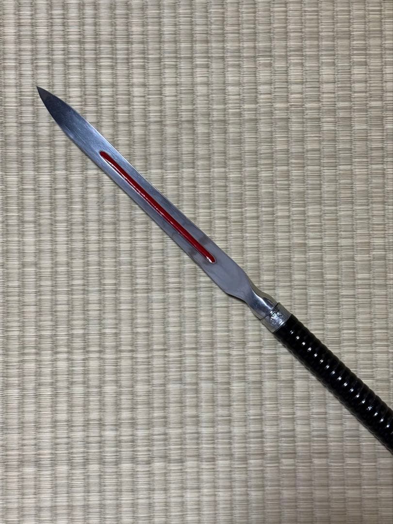 槍　やり　3本継　黒呂　模造刀　模擬刀　美術刀　舞踊　大衆演劇　芝居