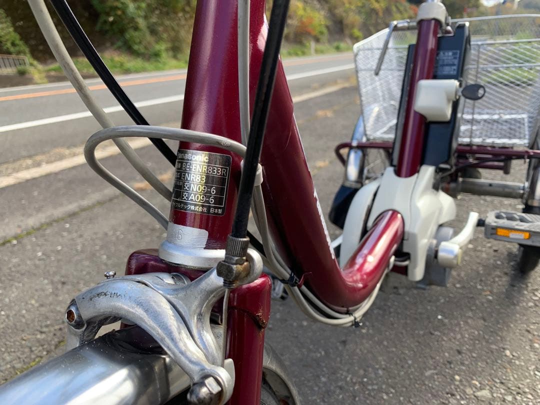 【動作確認済】送料無料 Panasonic 電動三輪自転車8.9Ah長押し4点灯