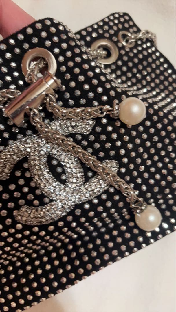 CHANEL ストーン装飾 ショルダーバッグ ノベルティ