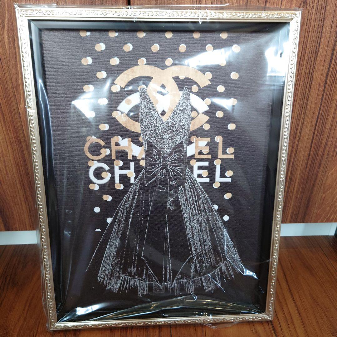 最終値下げ♡CHANEL♡オマージュ　キャンバスアート　ドレス＆ココマーク
