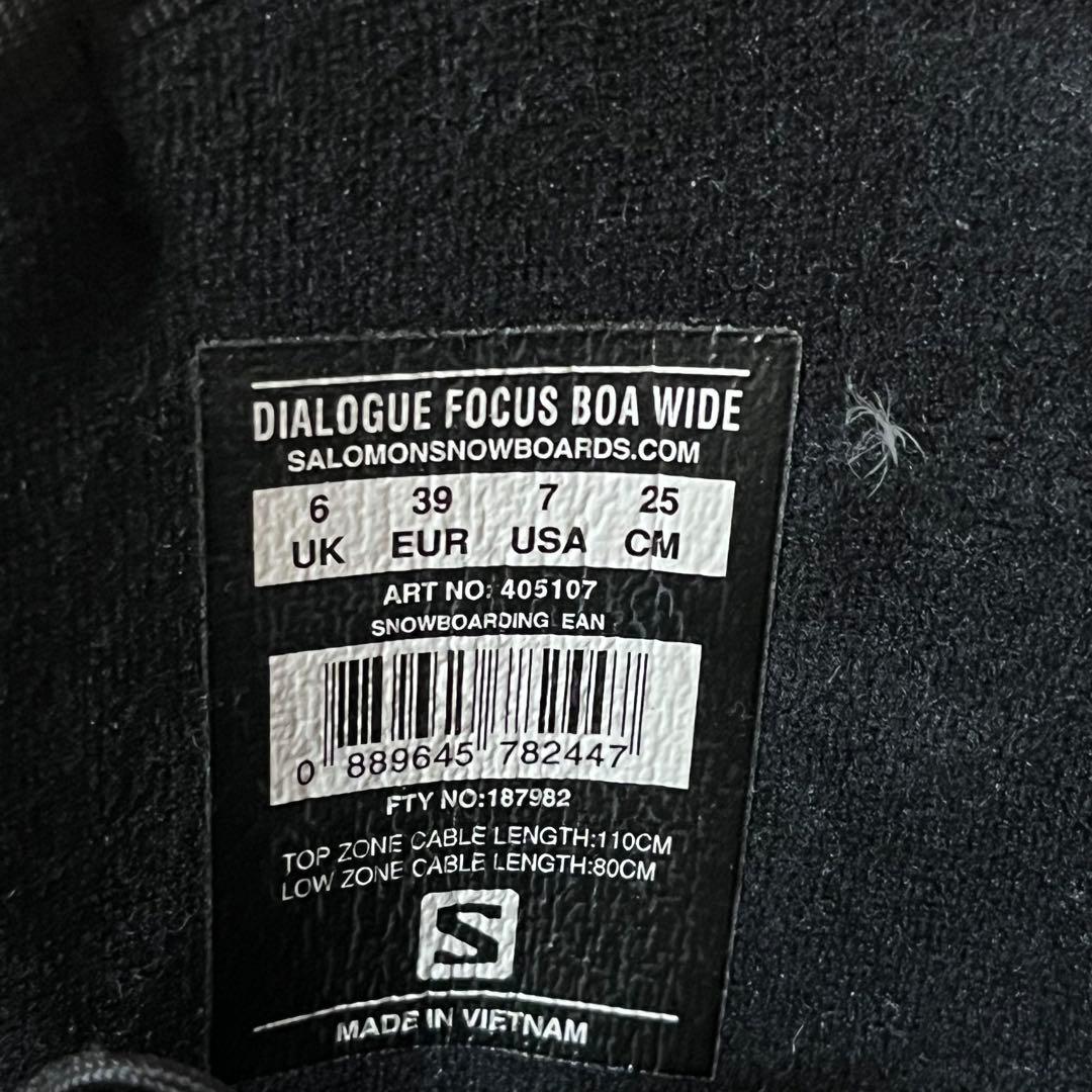 サロモンDIALOGUE FOCUS BOA WIDE スノーボードブーツ