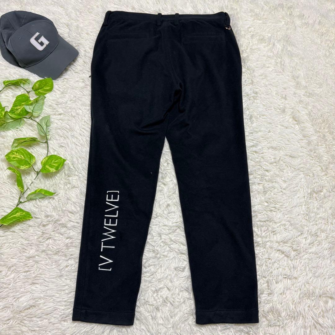 【v12】美品 フリースパンツ ロングパンツ ロゴ Lサイズ メンズ