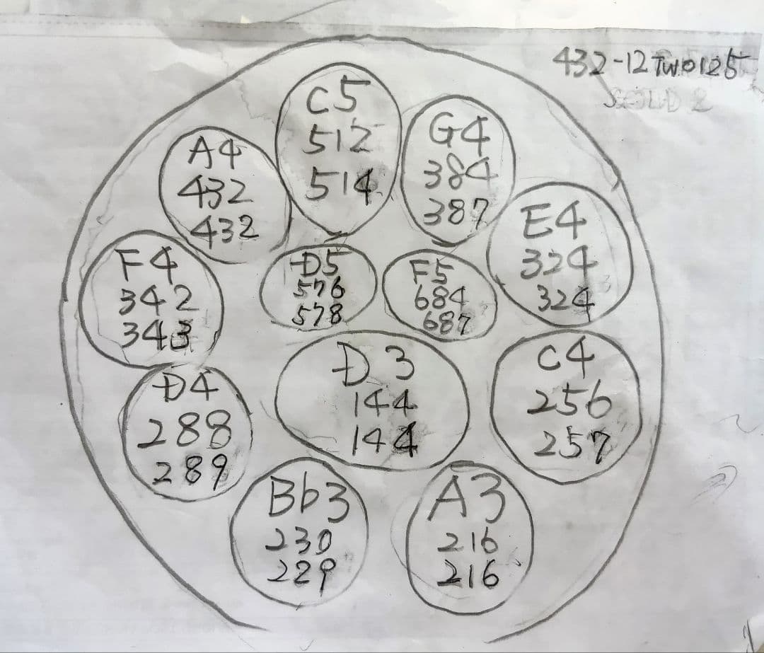 ハンドパン　56センチ 12音 A＝432Hz Dマイナー音程合ってます