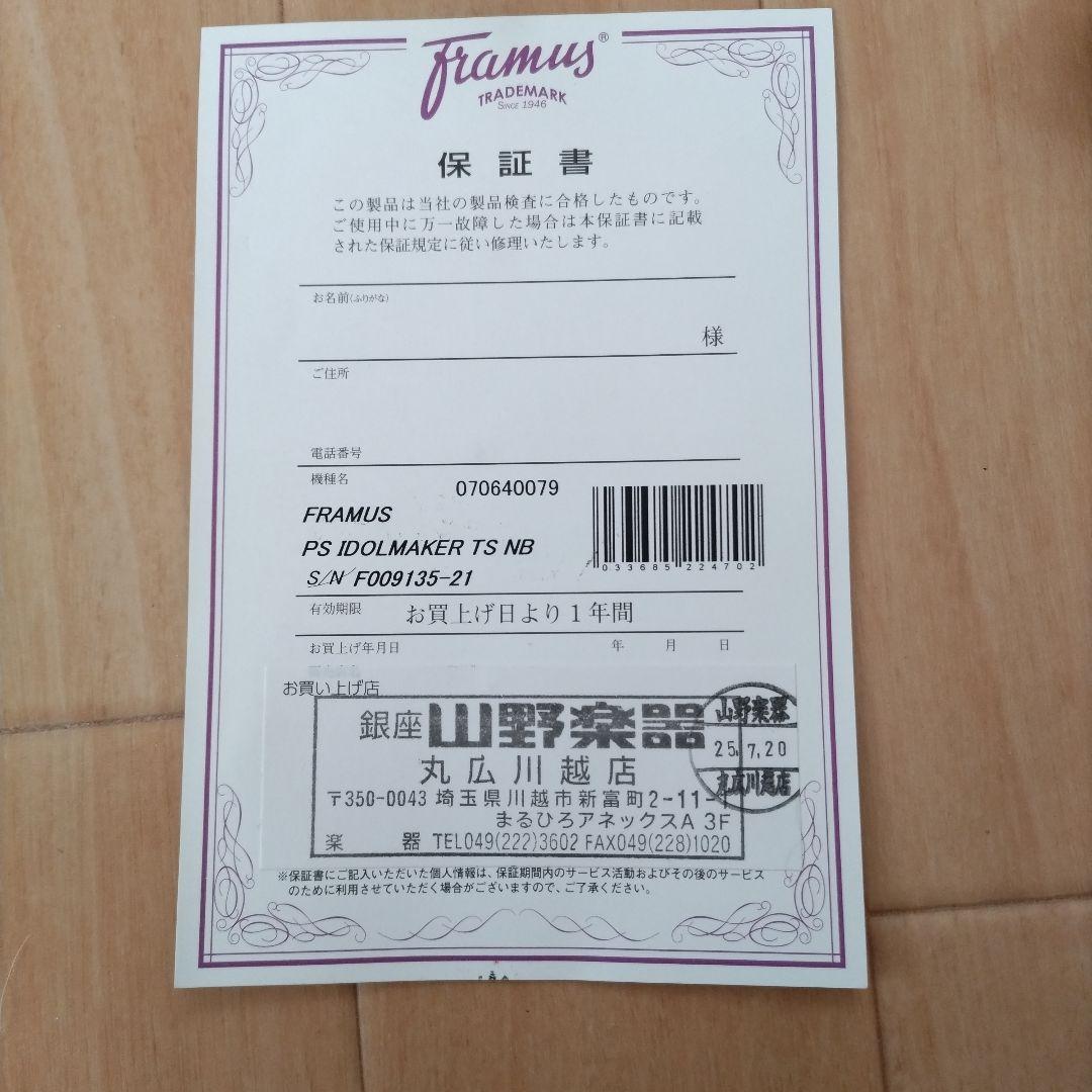 フラマス　エレキギター　PS Idol maker TS NB