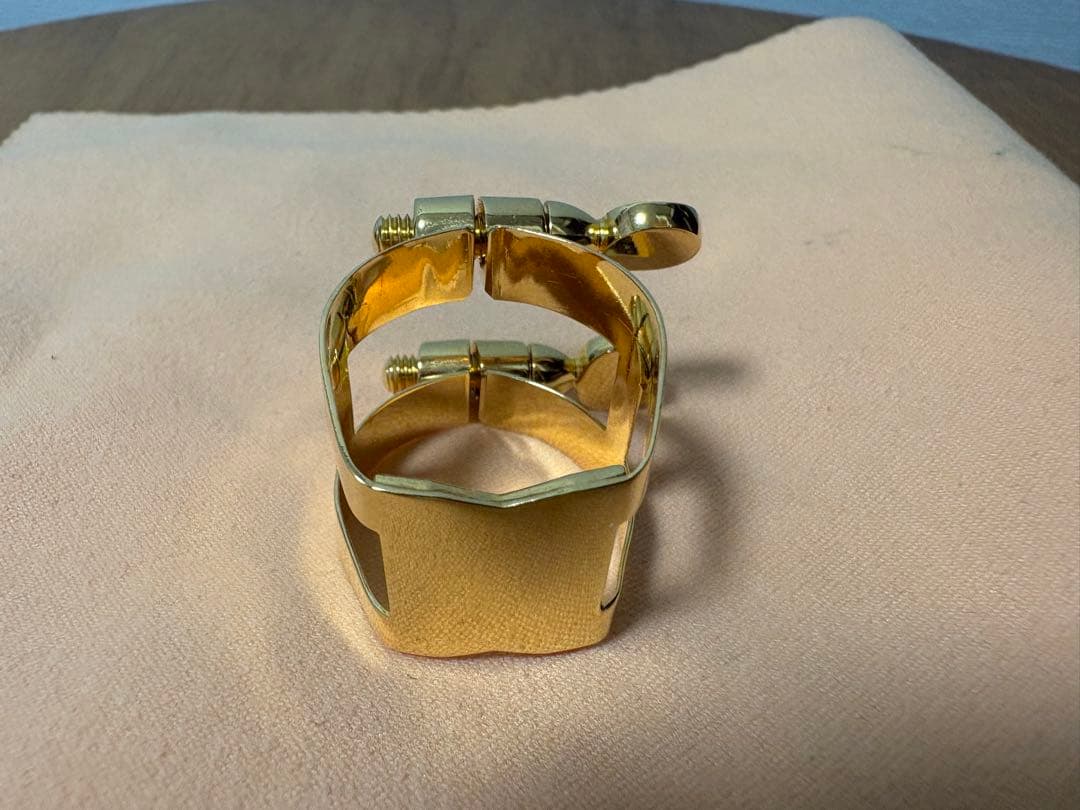 【美品】Wood Stone ソプラノサックスリガチャーGP