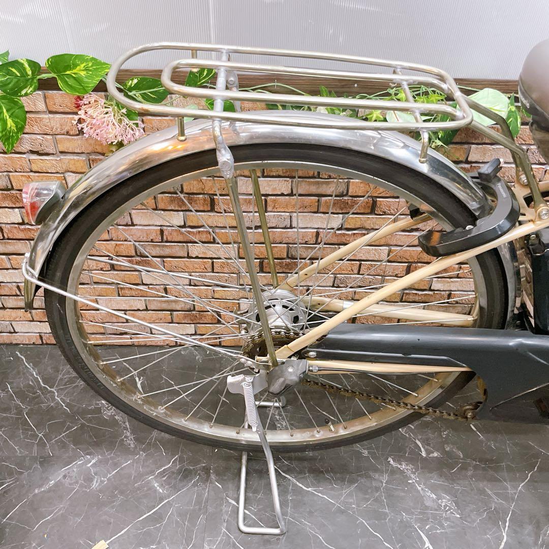 【9】電動自転車 Panasonic ベージュ クリーム 26インチ