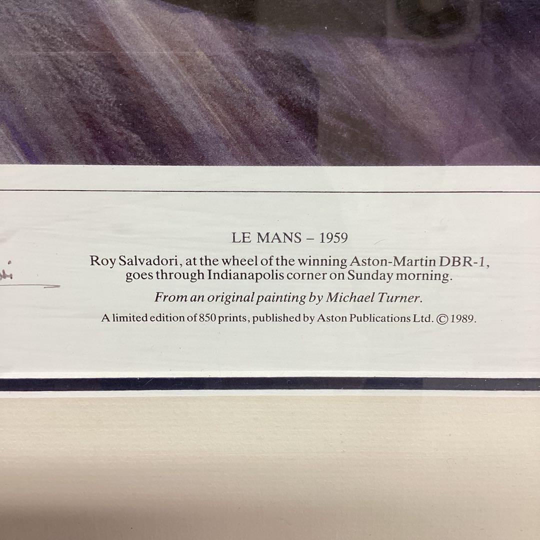 LE MANS - 1959 リトグラフ 限定版　額縁付き　（I 73