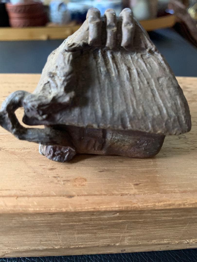 ミニチュア置物、ミニ盆栽に最適　和風インテリア　在銘あり　盆栽用添景物ミニ盆栽