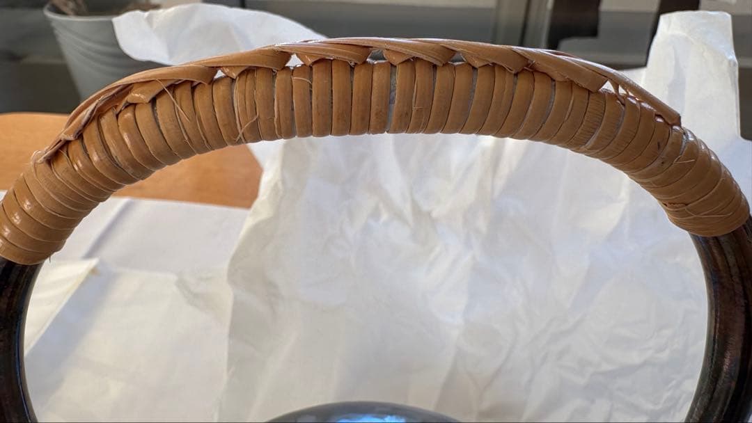 秀夆堂製　銀瓶丸型五合 銀いぶし仕上