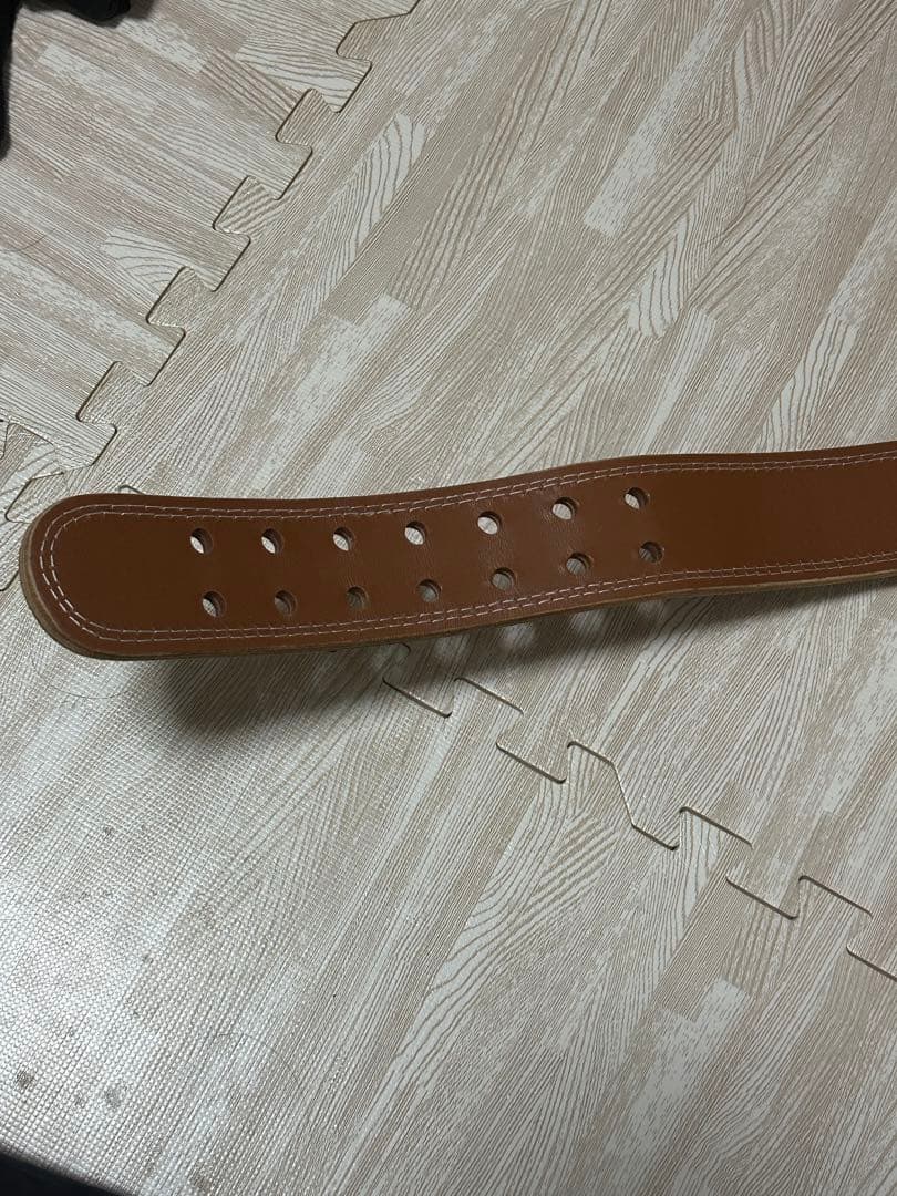 GOLD'S GYM トレーニング・レザーベルト　パワーベルト　Lサイズ　美品