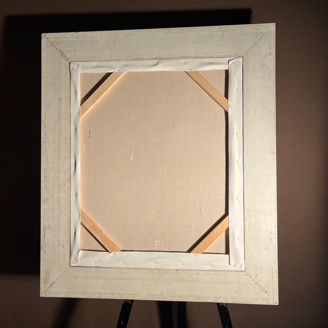 ★秀作★ 手書き油絵 ゴッホ 花瓶のバラ 額付 肉筆絵画 インテリア 油彩画