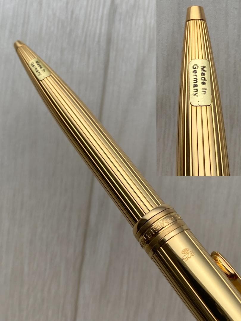 未使用に近い モンブラン ソリテール シルバー ゴールド ボールペン 付属品付き