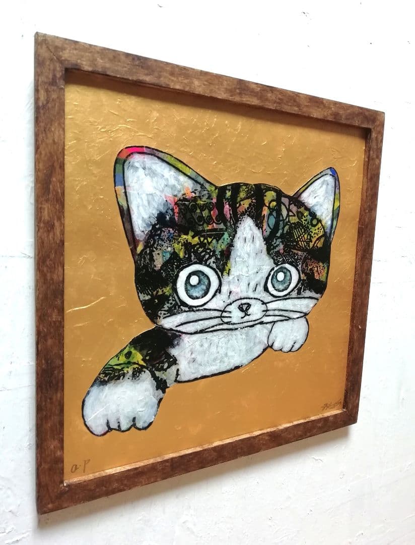 いただきニャンコ　背景をゴールドに変更　一部修正