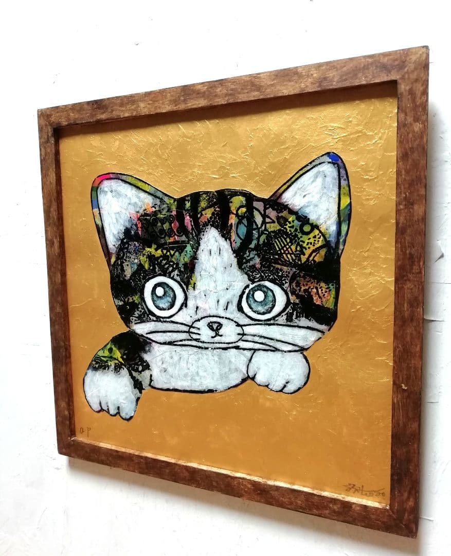 いただきニャンコ　背景をゴールドに変更　一部修正