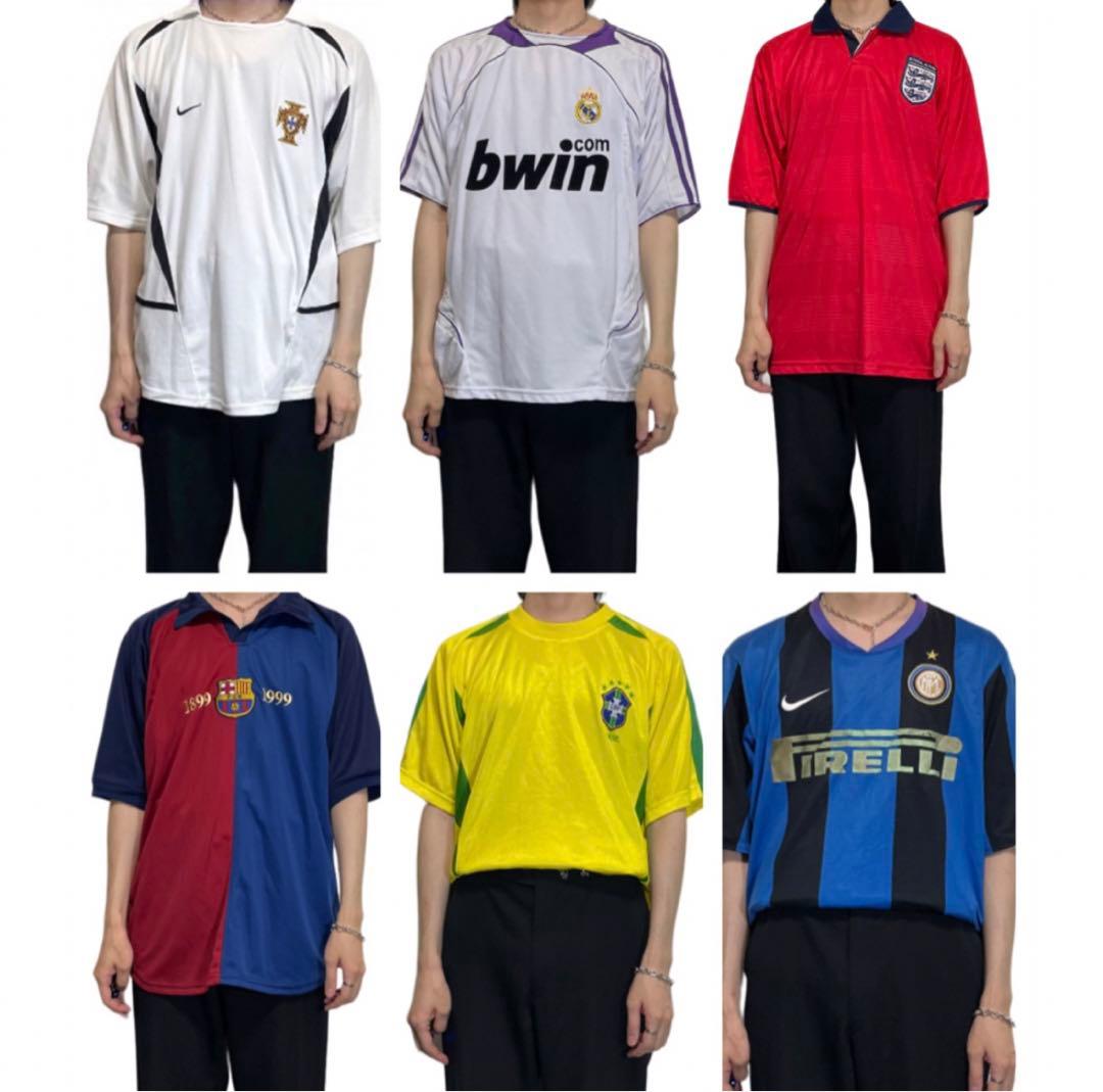 サッカーユニフォーム イングランド レアル バルセロナ インテル ゲームシャツ