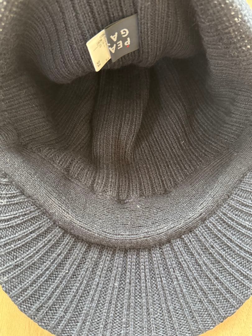 パーリーゲイツ 星マークつば付きニットワッチ&レッグウォーマー　ネイビー