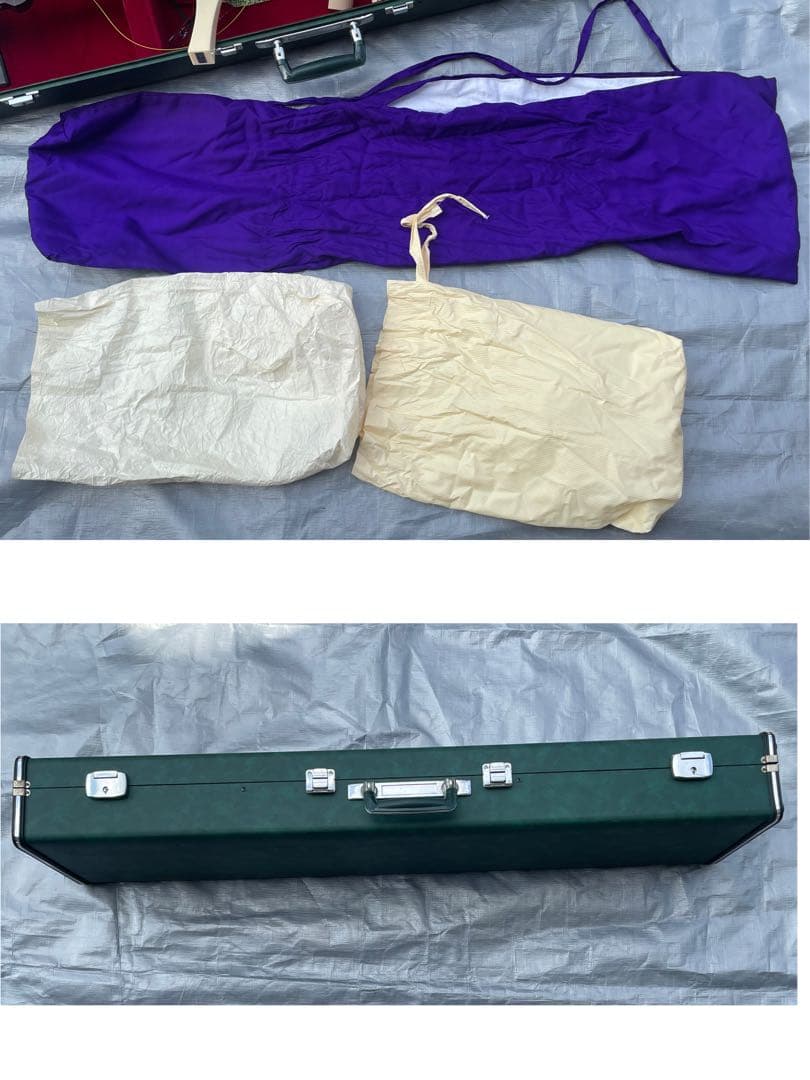 紅木三味線 小唄用 ケース付 付属品一式 現状品