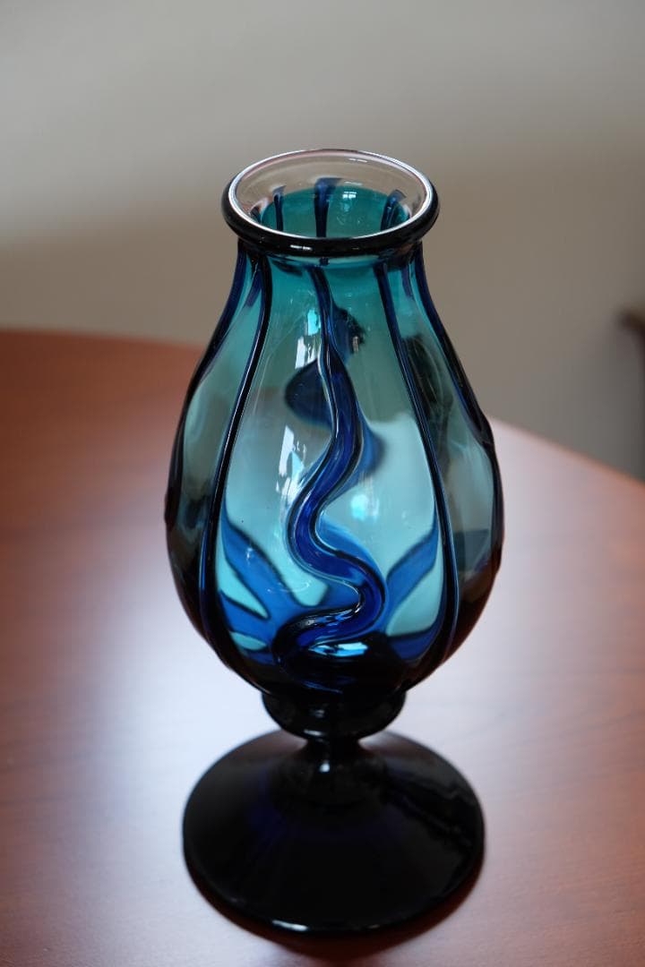 舩木倭帆 吹きガラス 花瓶 花器 骨董 民藝ガラス グラス 横山秀樹 小谷眞三