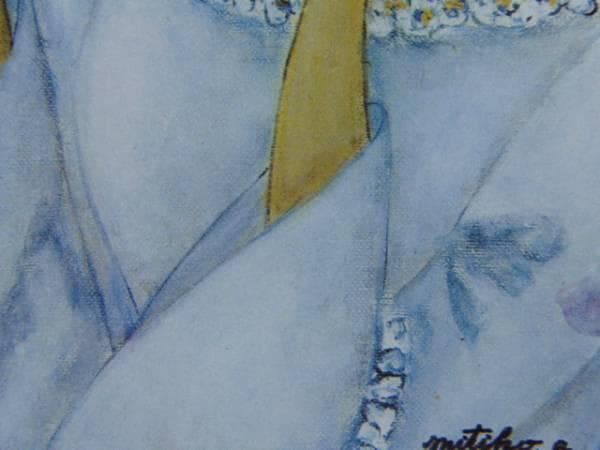 相澤　道子、花の女、希少な画集より、新品高級額装付、版上サイン入り