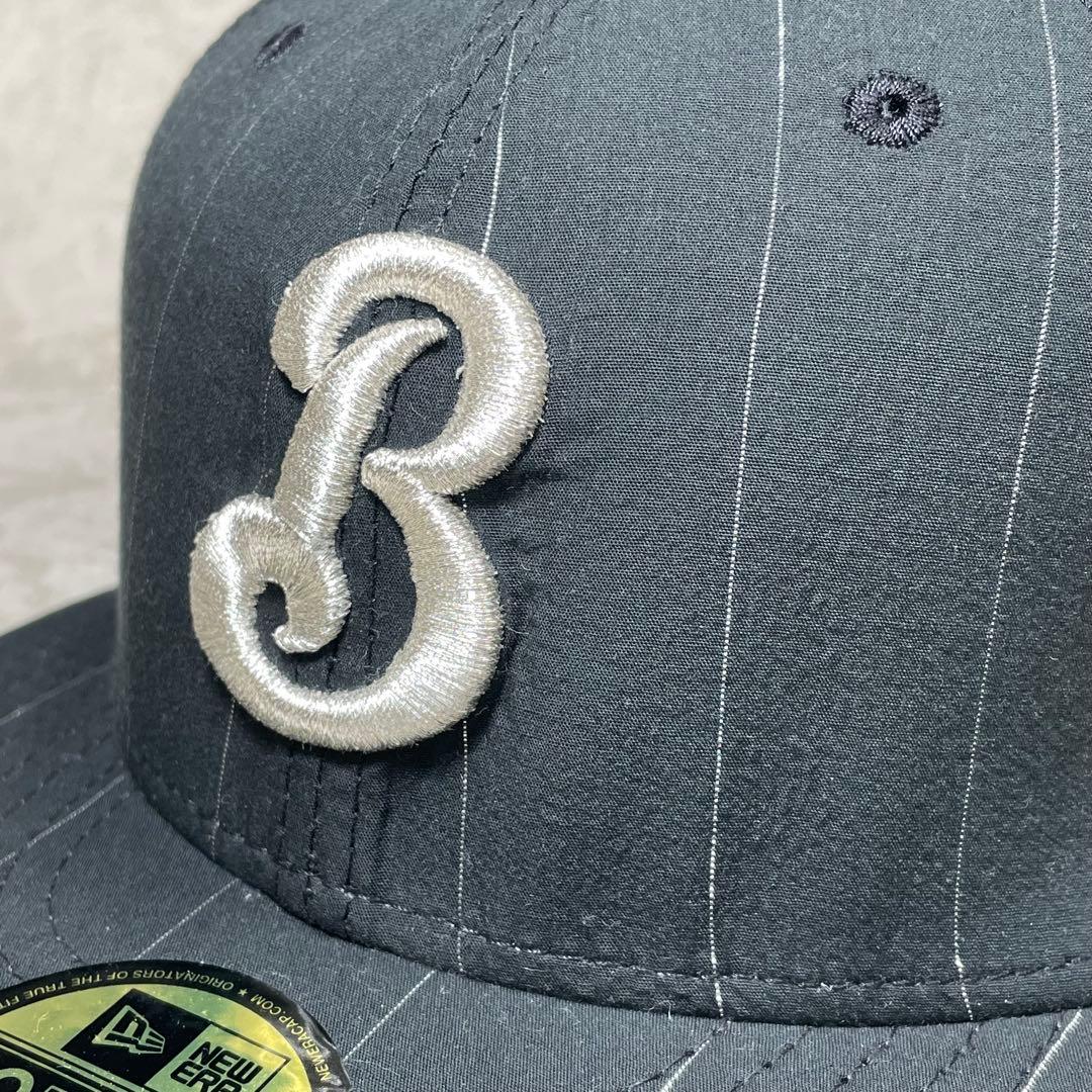 未使用！横浜ベイスターズ NEW ERA キャップ 旧ロゴ β ベータ 黒 銀縞