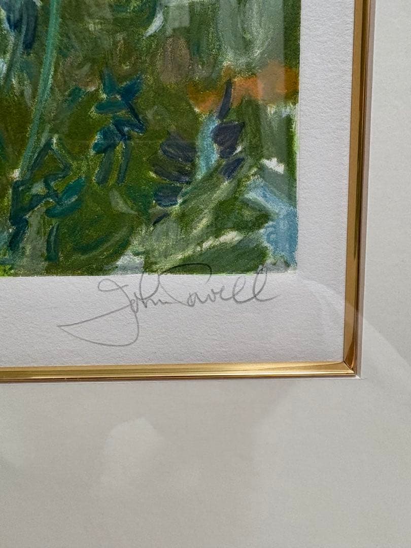 真作保証 ジョン ポーウェル 【春の花】シリアル サインあり