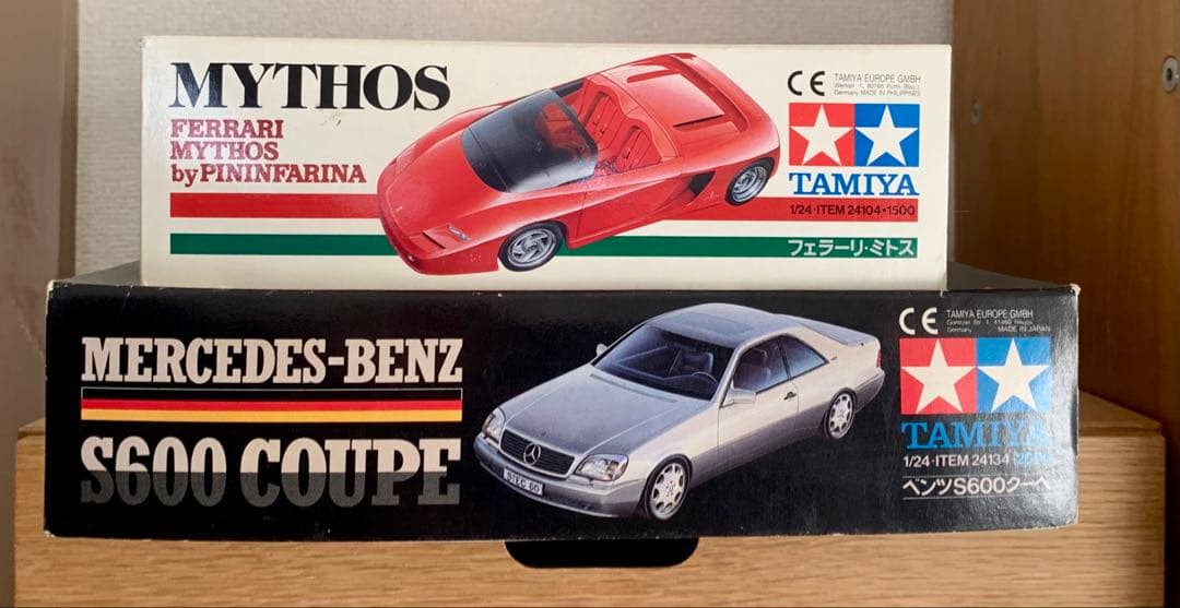 プラモデル　2台　ベンツ　s600 フェラーリ　ミトス　mythos