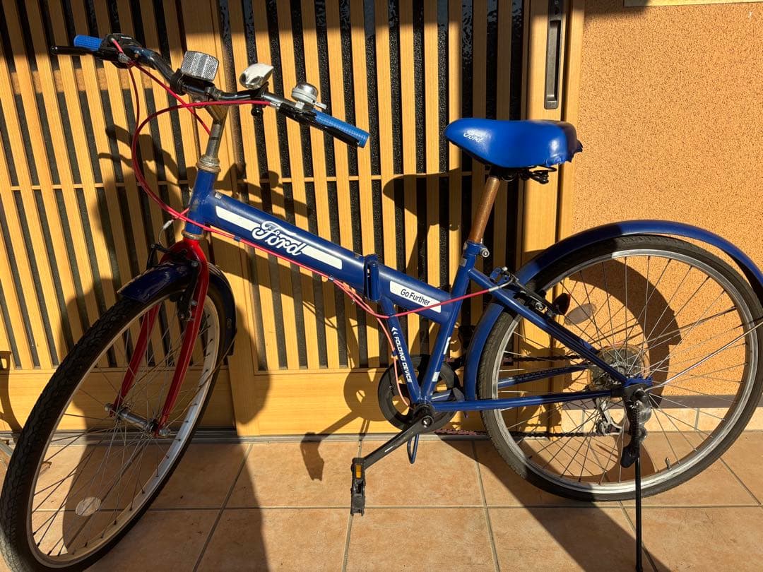 【訳あり】Ford フォード 折りたたみ自転車 26インチ ブルー 街乗り