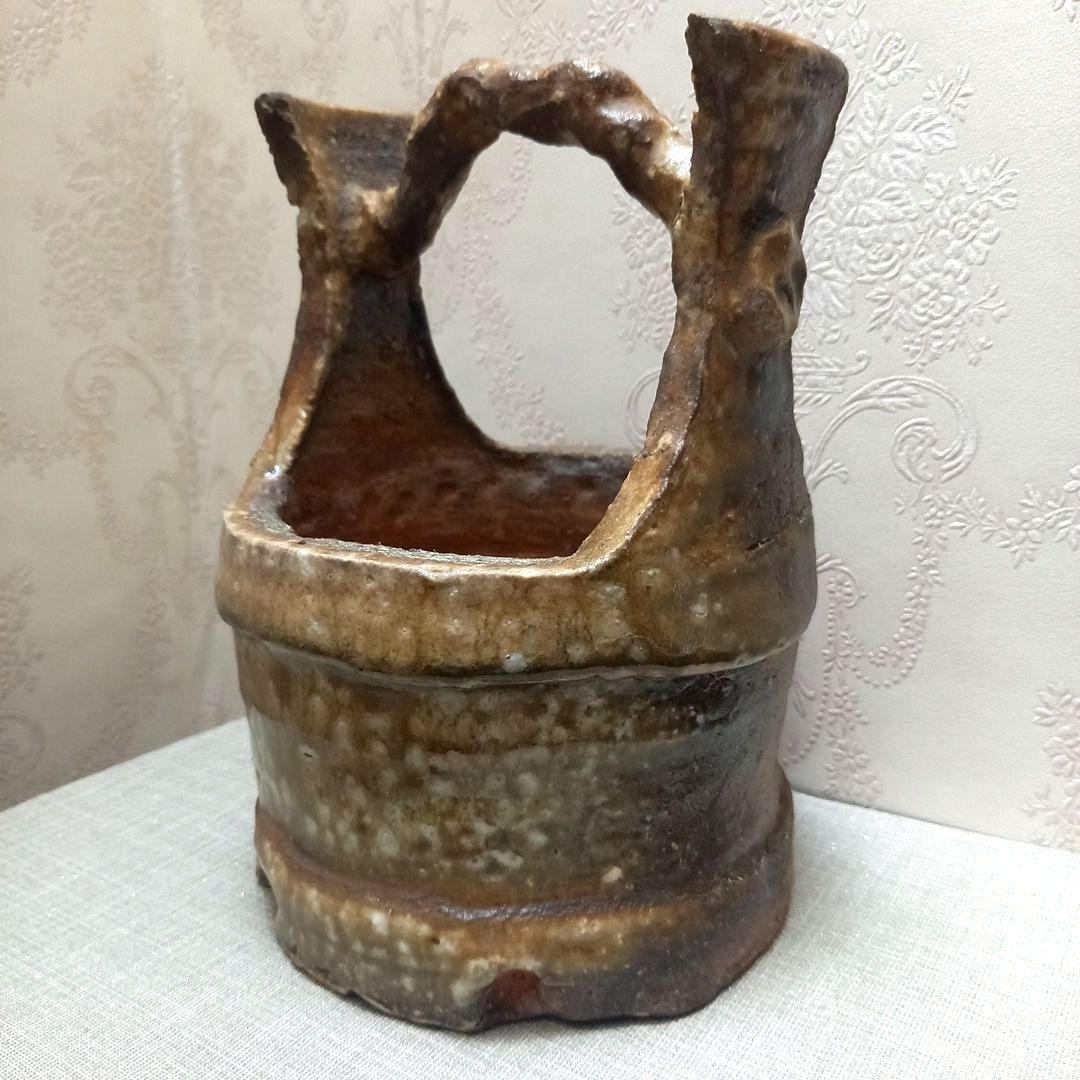 信楽焼　花入　幻窯　神崎紫峰