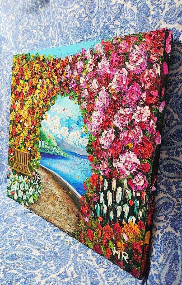 油絵 絵画【花のガーデニング】