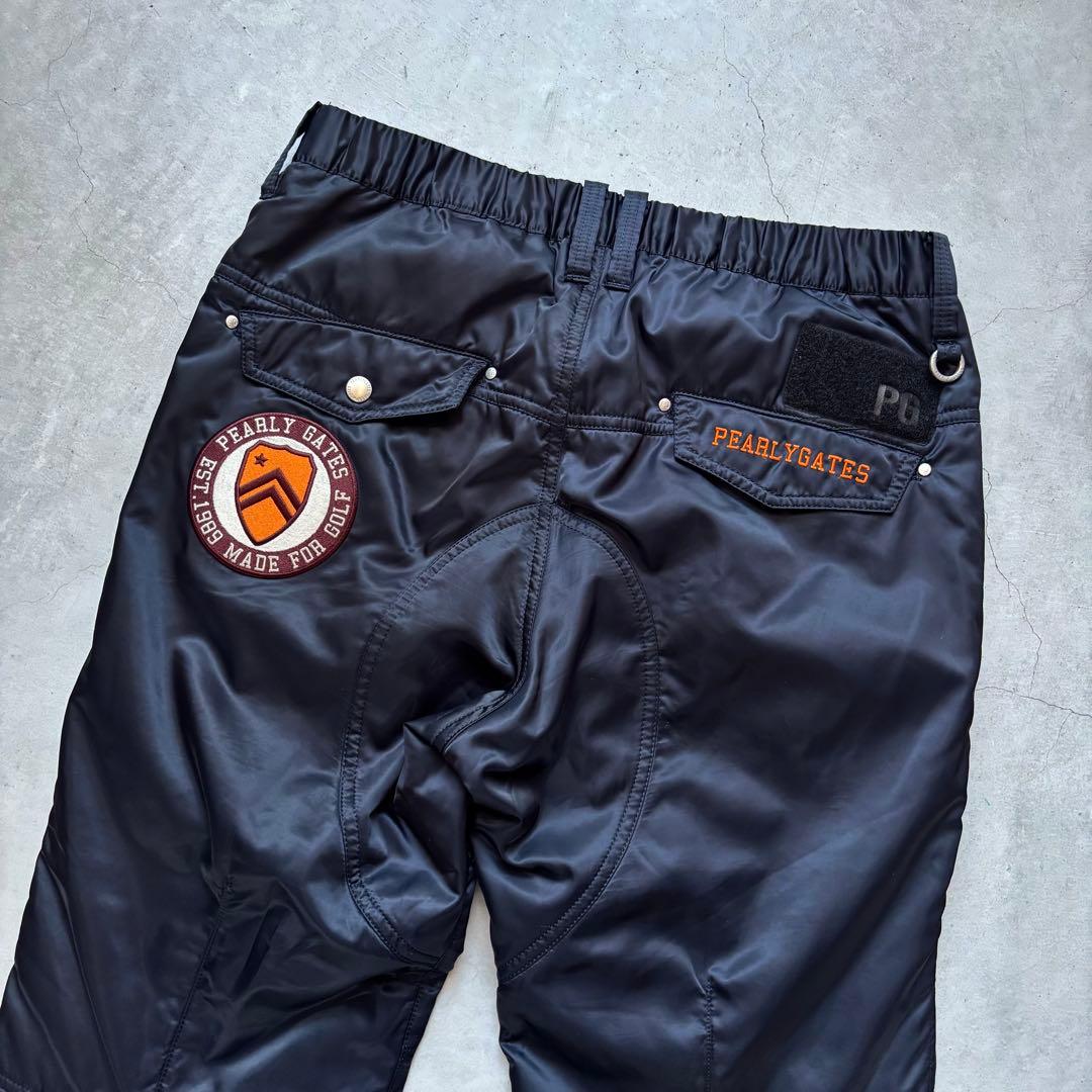 【極美品】PEARLEY GATES パーリーゲイツ 中綿ナイロンパンツ ロゴ