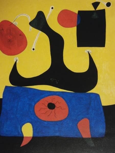 ジョアン・ミロ、座る女性Ⅰ、希少画集画、新品額装付