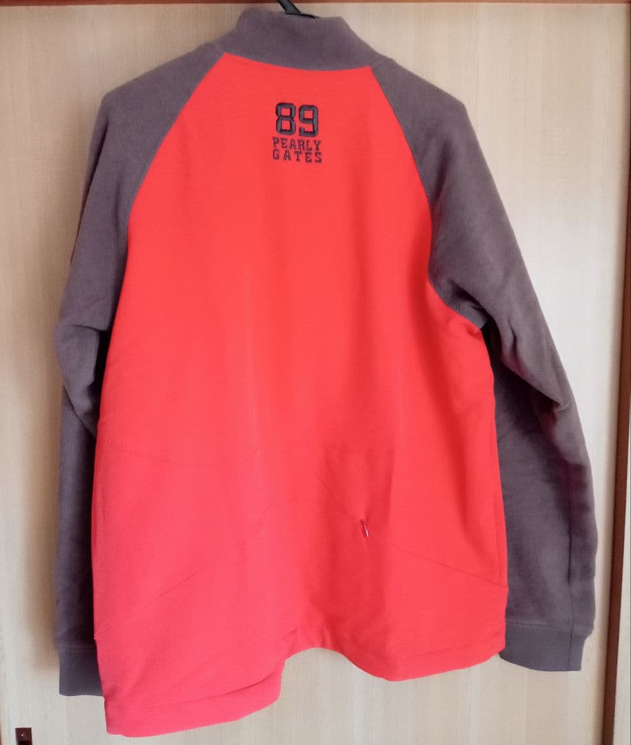 【1/31迄限定価格】パーリーゲイツ　ジップアップジャケット　オレンジ/ブラウン