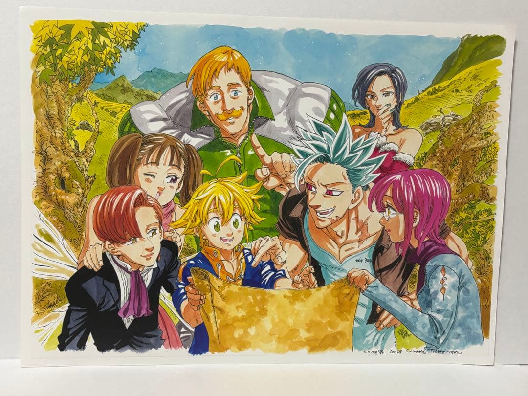 【レア当選品】七つの大罪　特製漫画原稿用紙　8枚セット