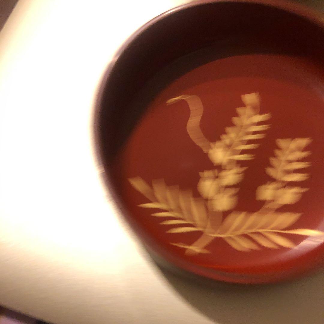 茶道具 蒔絵 上棗 光雲作 朱色