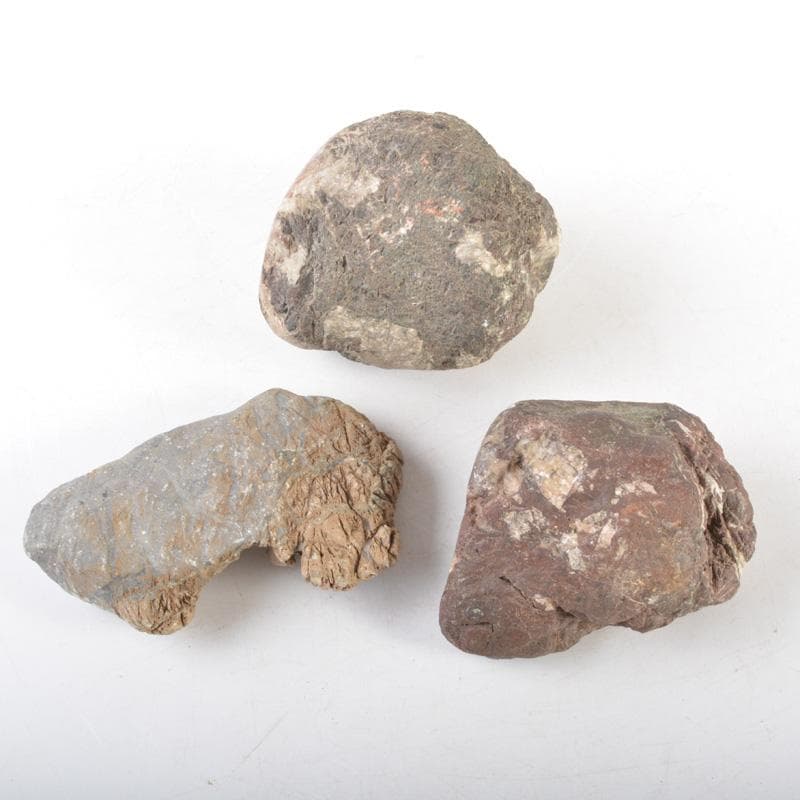 天然石　鑑賞石　菊花石など　置物　3点まとめて　C　5459A