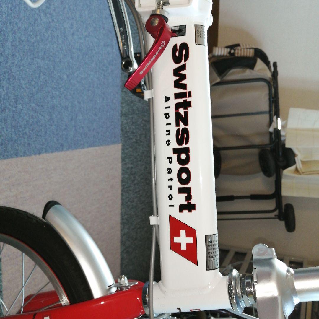 Switzsport 折りたたみ自転車 ホワイト/レッド12インチ
