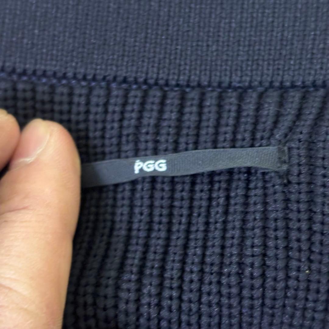 未使用級　PGG リブ編みパンツ Lサイズ ダークネイビー　冬用