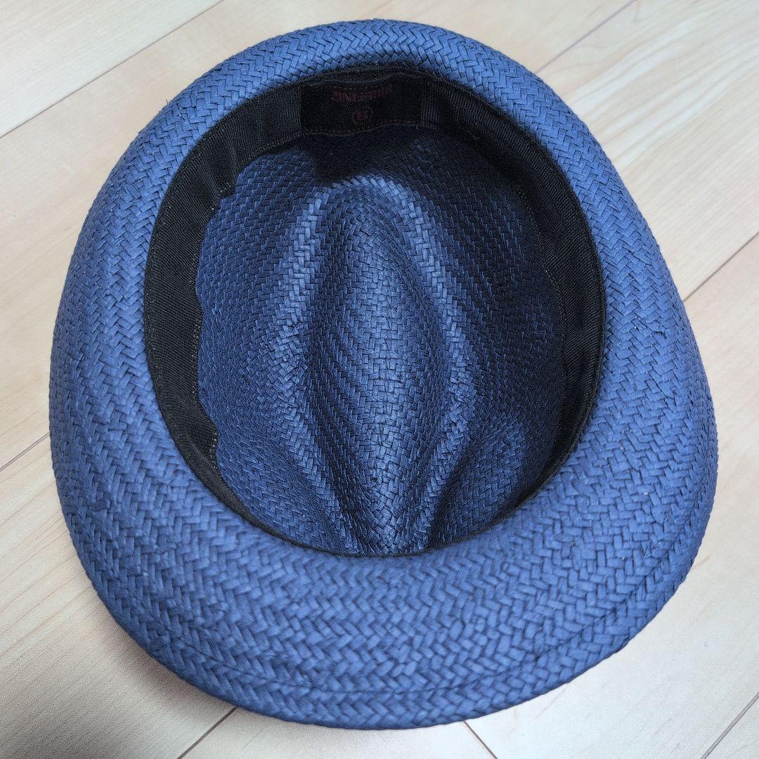 BRIEFING ネイビー　ストローハット