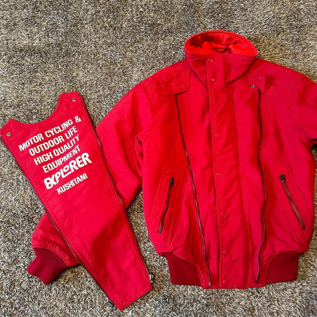 クシタニ ボンバー ジャケット 中綿 ブルゾン リバーシブル ライダー ワッペン