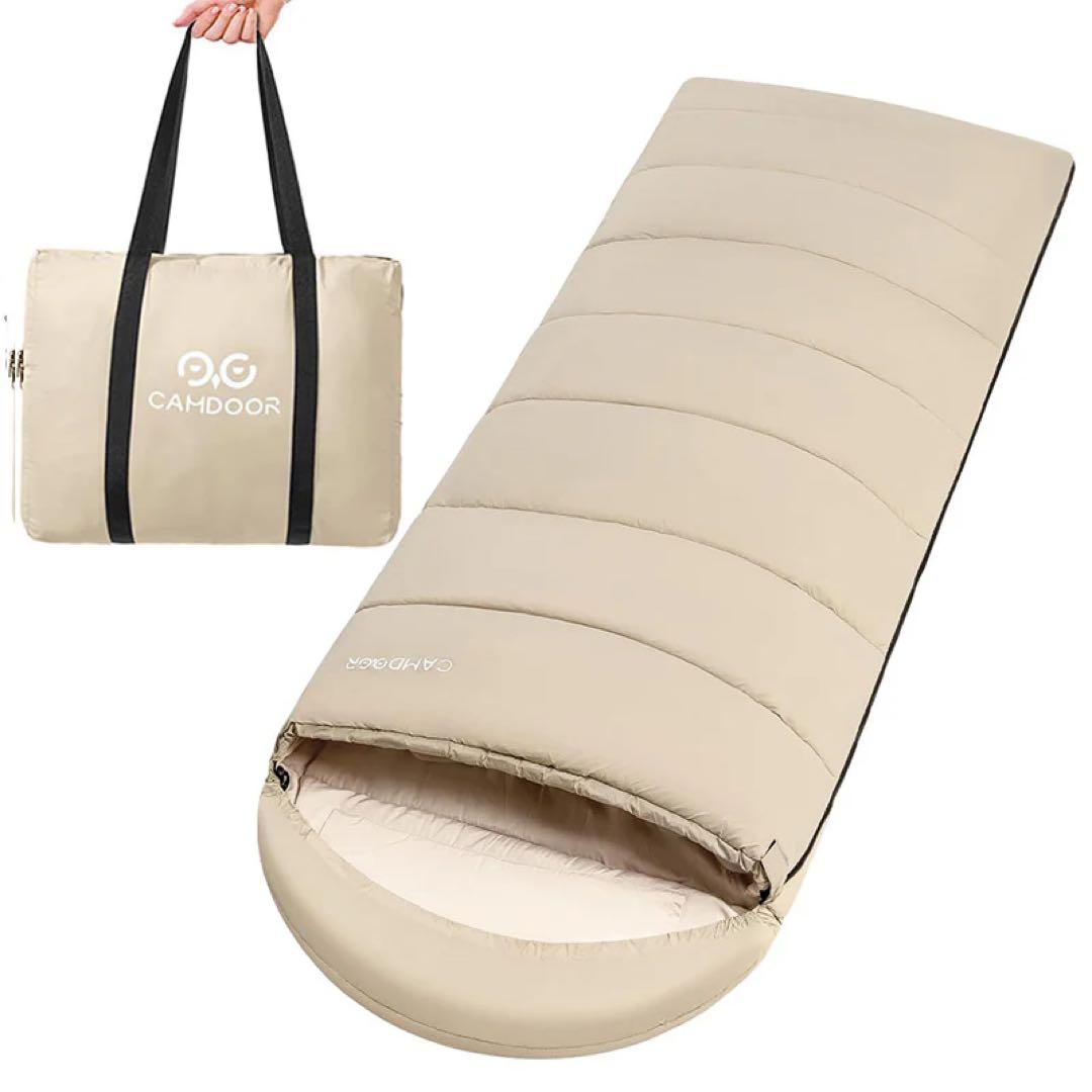 ムック　camdoor 寝袋 もっちり温、人工ダウン シュラフ