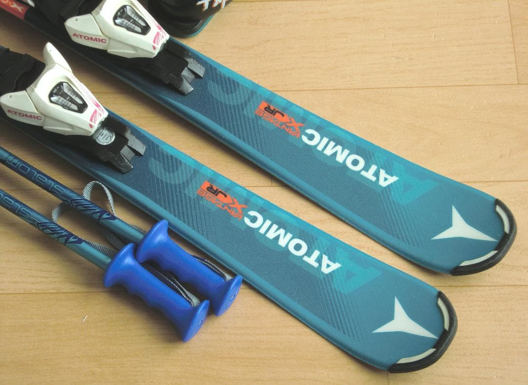 ■■送料無料■ATOMIC■子供用スキー4点セット■100/19.5■WAX■■