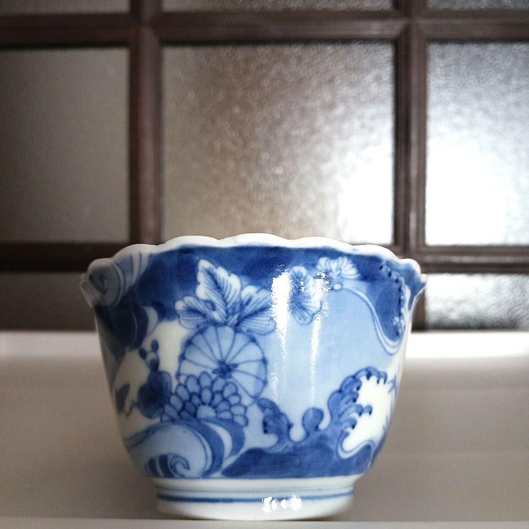 古伊万里　草花連弁