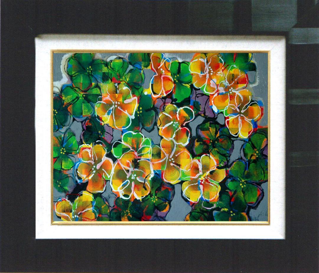 油絵 菅家令子 絵 絵画 インテリア F4-091616 花